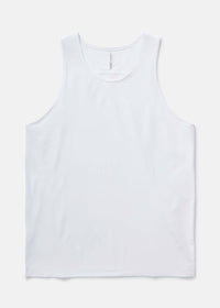 ThinkFast Vent Tank in white color, perfect for high-sweat recreation with breathable mesh back panel.