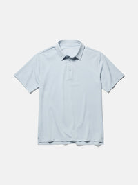 a person wearing a light blue shirt