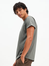 Men's Everyday Classic Shortsleeve in Blue Gum – side three-quarter view