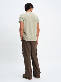 Men's RecTrek Cargo Pant in Soil – back three-quarter full-length view