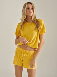 CloudKnit Boxy Shortsleeve - Lemon Water