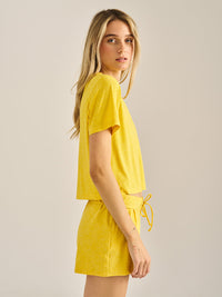 CloudKnit Boxy Shortsleeve - Lemon Water