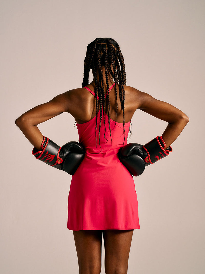 a person wearing boxing gloves