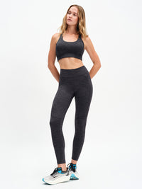 Doing Things Bra in Night – front full-length view styled with matching TechSweat Core 7/8 Legging