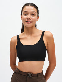 Double Time Bra in Black – front close-up
