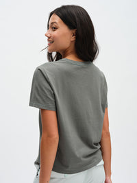 Everyday Shortsleeve in Blue Gum – back three-quarter view