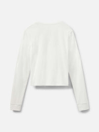 Back view of SuperForm Rib Longsleeve, a slightly cropped longsleeve with ribbed finish for comfort.