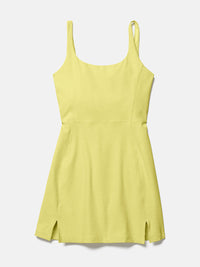 a person wearing a yellow dress