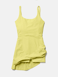 a person wearing a yellow dress
