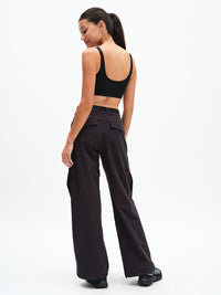 RecTrek Cargo Pant in Black – back three-quarter full-length view