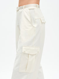 RecTrek Cargo Pant in Milkstone – side close-up of belt and cargo pocket