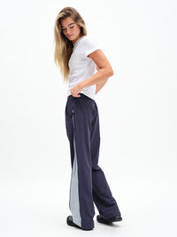RecTrek Zip Pant in Indigo Multi – three-quarter full-length view