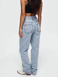 Cowgirl Jean displayed from the back, showcasing the straight silhouette and bootcut style in a light wash.