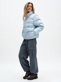 Gloss Puffer in Baby – side full-length view