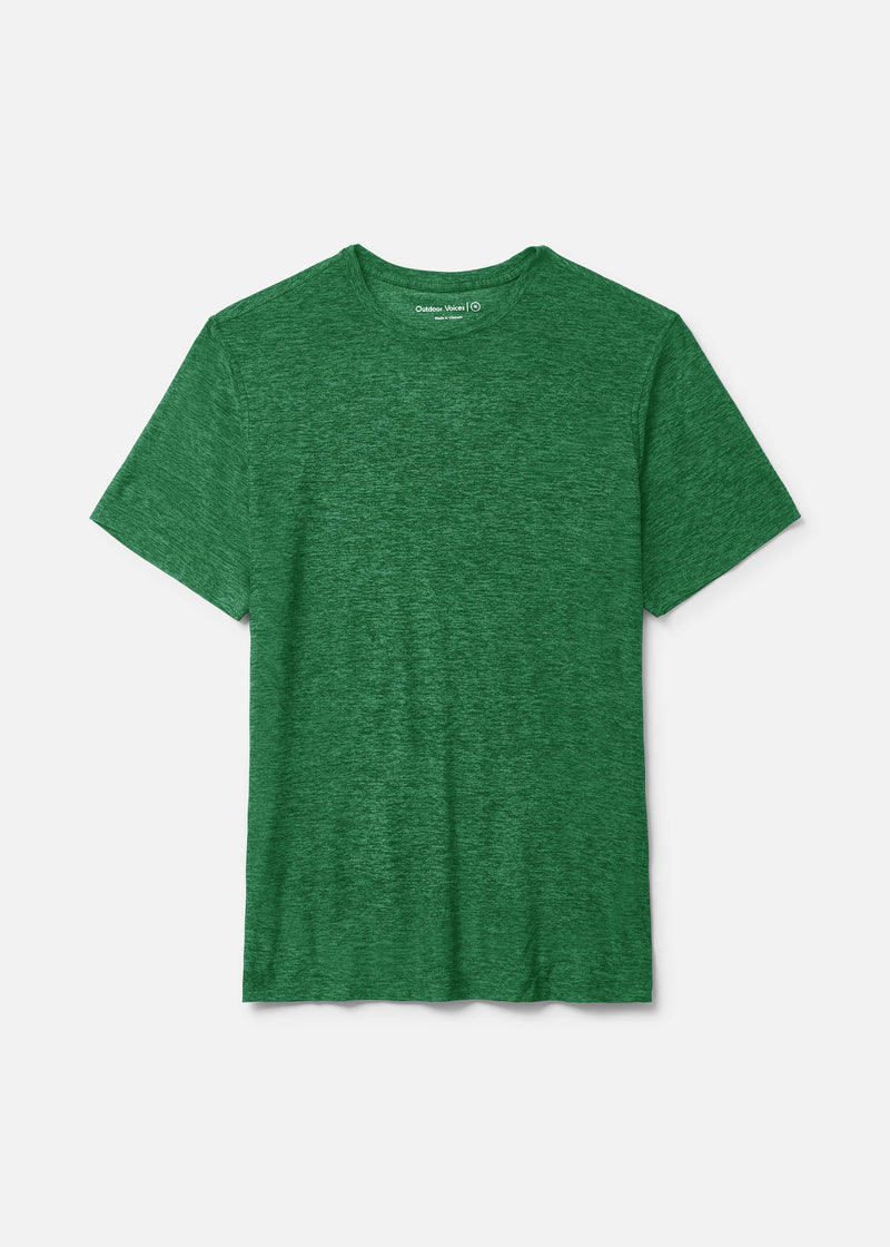 Flat lay of CloudKnit Shortsleeve in vibrant Green, featuring a lightweight and breathable fabric.