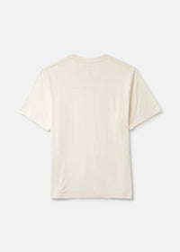 Back view of ThinkFast Jersey Shortsleeve in Cream, showing soft fabric and relaxed fit for activewear.