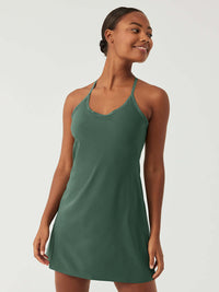 a person in a green dress